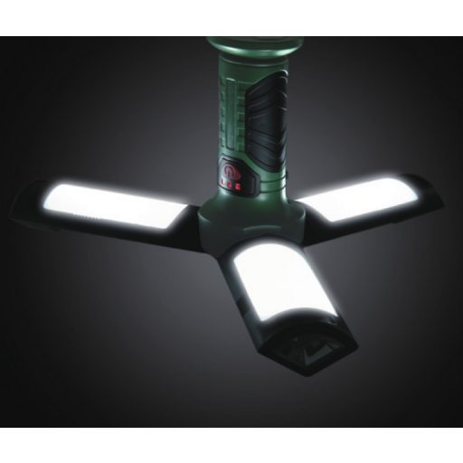 LED tölthető munkalámpa 3.7V VANE 3x3W + 3W többfunkciós 600lm 7500K