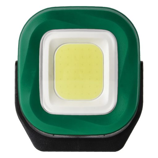 LED munkalámpa újratölthető Campino négyzet alakú 10W 1000lm, 6500K, 2000mAh zöld