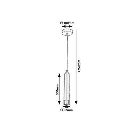 Zircon,bel.függ GU10,1xMAX 5W,m.fekete