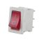 Beépíthető billenőkapcsoló jelzőfényes 250V/10A 29x23x16mm fehér