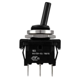   Beépíthető billenőkapcsoló  250V/6A 41x26x18mm 12mm-es furatba csúszósarus fekete