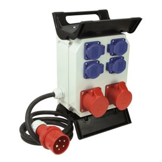   CEE építkezési elosztó 2x400V 16Aés 4x250V 16A IP44 1.5m H07RN-F 5x2.5