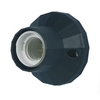 Foglalat E27, oldalfali/mennyezeti foglalat,? 83 mm fekete