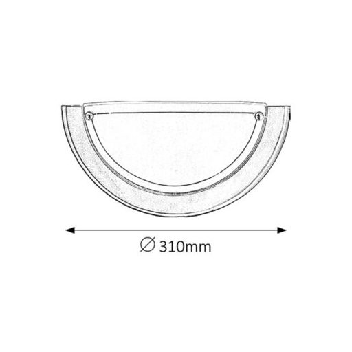 5173 Ufo falikarD31 E27 60W króm opál