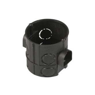 Szerelvénydoboz sorolható fekete, 62mm mély