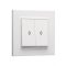 56001026 Karea dupla váltókapcsoló fehér