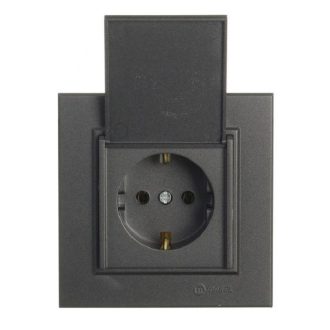 56050029 Karea 1-es földelt dugalj csapfedeles