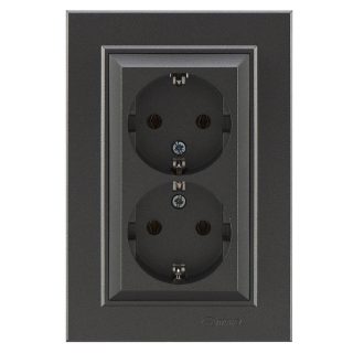 56050082 Karea 2-es földelt dugalj