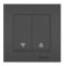56050141 Karea redőnykapcsoló, antracit