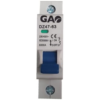 Kismegszakító 1P 16A B, 6kA,  230V~ , fehér