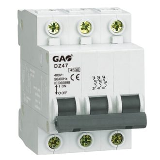 Kismegszakító 3P 25A C, 6kA,  230V~ , fehér