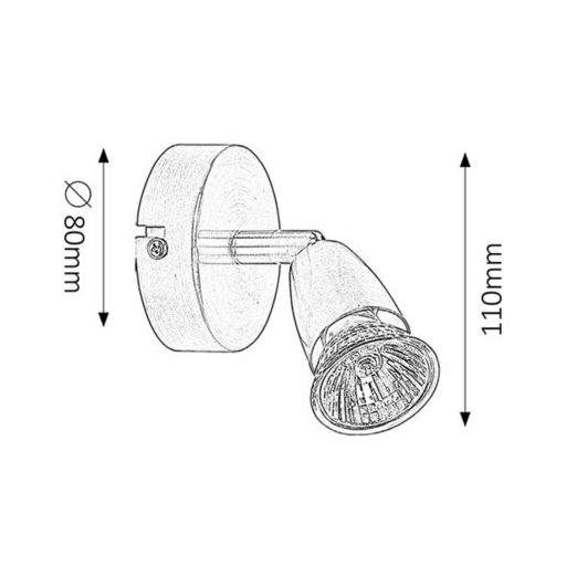 5991 Norman 1-es szpot sz.króm ff nélkül