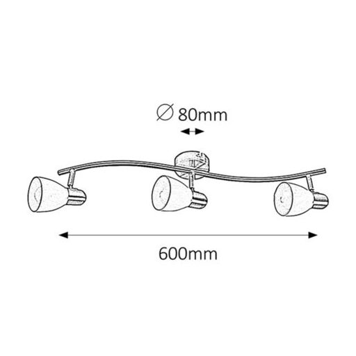 6308 Soma 3-as szpot E14 3x40W bronz opál