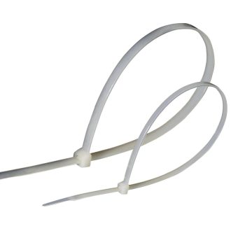 Kábelkötegelő, 120x2,5mm, fehér, 100db
