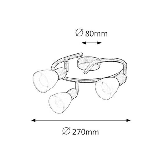 6593 Soma 3-as szpot E14 3x40Want.bar.krém