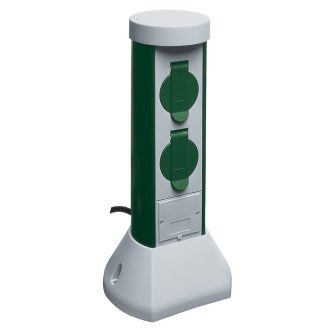   Kerti energiaoszlop 2 dugaljjal Greencraft 2m vezetékkel IP44