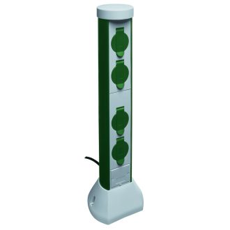  Kerti energiaoszlop 4 dugaljjal Greencraft 2m vezetékkel IP44