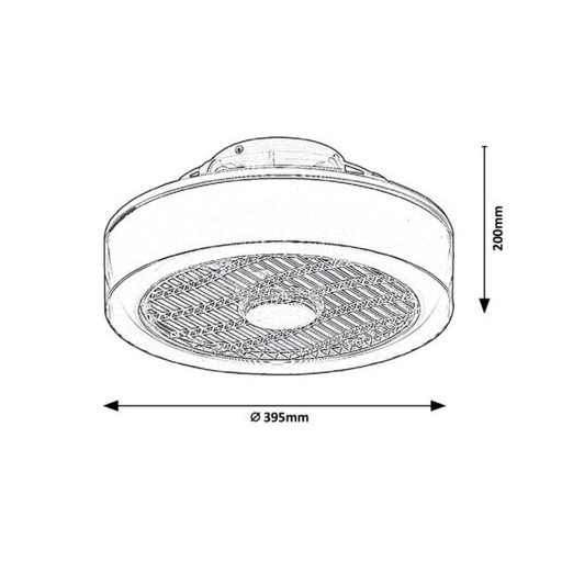 6857 Dalfon mennyezeti lámpa ventilátorral