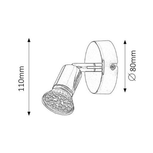 6986 Norton LED 1-es szpot GU10 1x3W króm