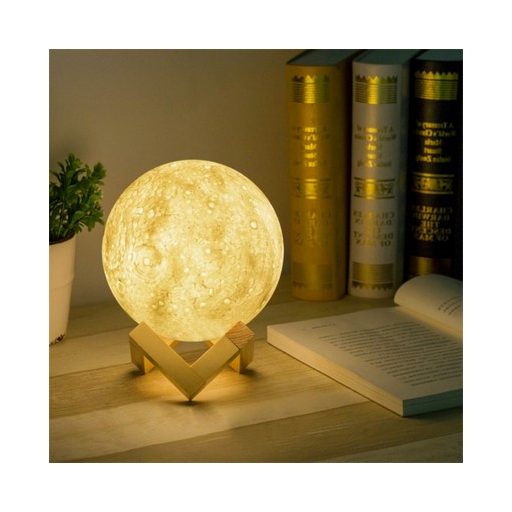 LED design lámpa MOONLIGHT újratölthető USB, távirányítóval, RGB, 120lm