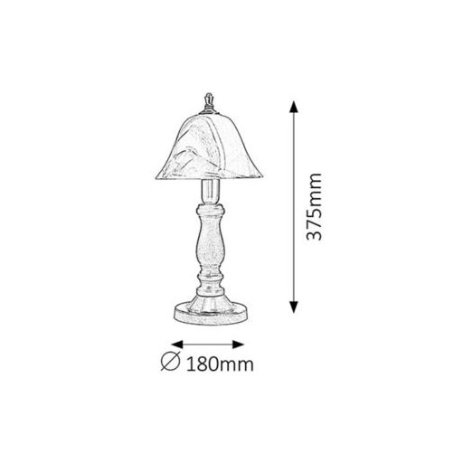 Rustic3 asztali lámpaE14 40W,bronz-dió