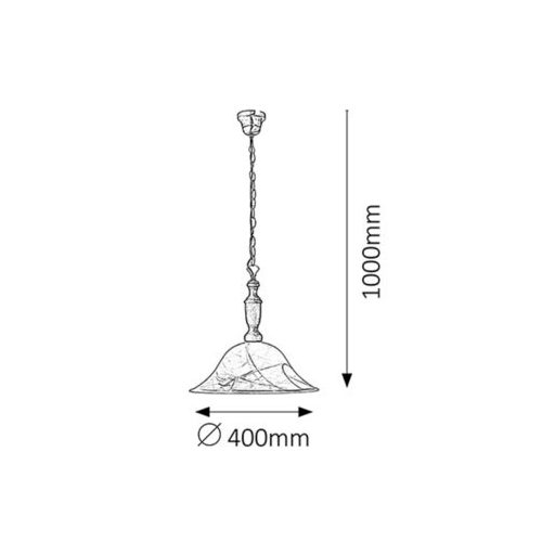 Rustic3 függeszték E14 40W,bronz-dió