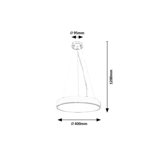 71039 Tesia,belt.függ. LED36W, D40cm, fekete