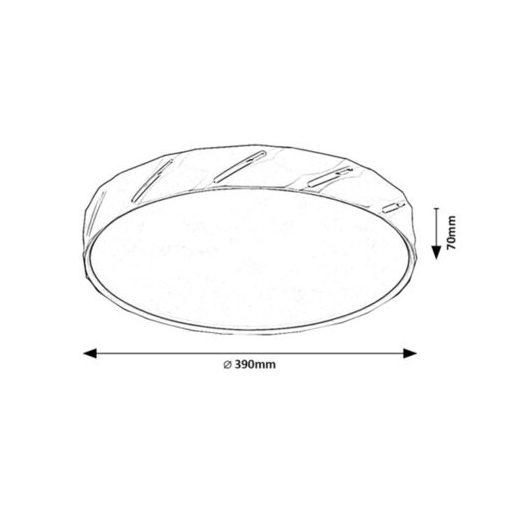 71120 Nessira,belt.menny.LED25W,D39cm,m.fekete