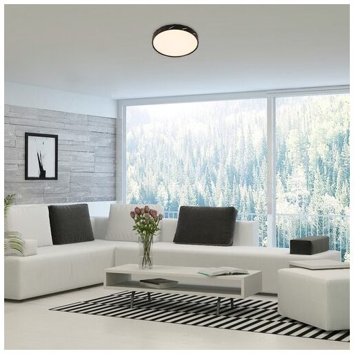 71120 Nessira,belt.menny.LED25W,D39cm,m.fekete