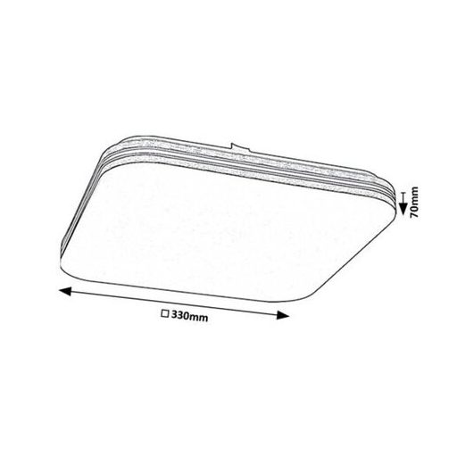 71174 Oscar2 mennyezeti lpt. LED18W 4000K 1170lm fehér- fa hatású barna csíkkal