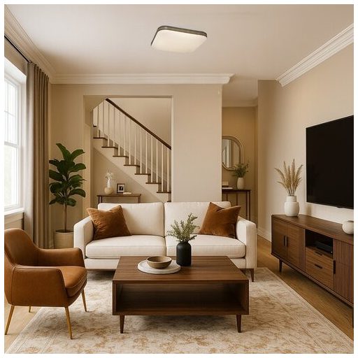 71174 Oscar2 mennyezeti lpt. LED18W 4000K 1170lm fehér- fa hatású barna csíkkal