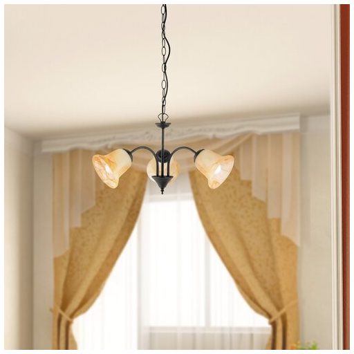 7367 Colette 3 ágú csillár E14 3x40W fekete