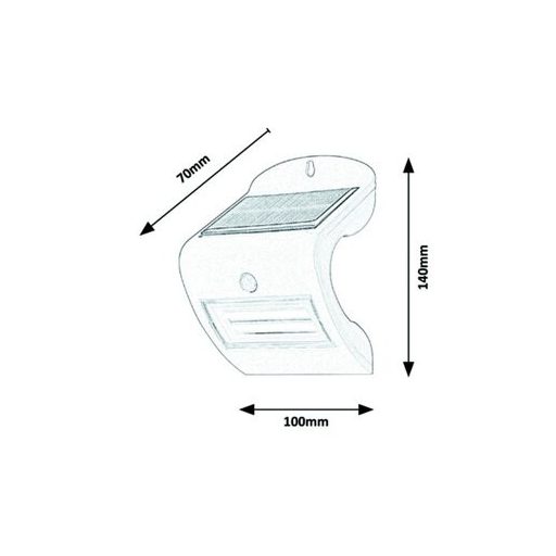 7970 Opava,kült. szolár,LED 2W,fehér,szenzor