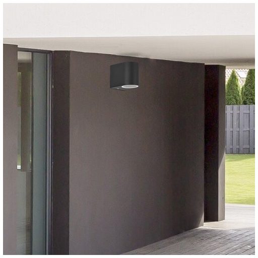 8029 Chile kült fali  GU10 35W fekete IP44