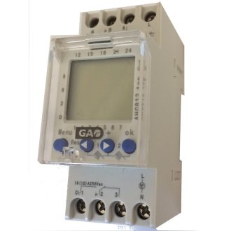   Időkapcsoló, digitális, heti, DIN sínre 2 modulos , 2 csatornás,230-240 V, +/-6-10%Saját fogyasztás
