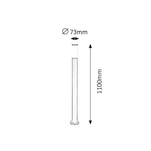 Black torch kült H110cm E27 25Wm.fktIP44