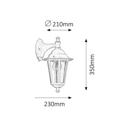 8201 Velence kült fali le E27 60W fehér IP43