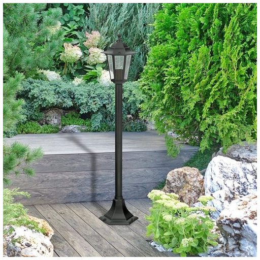 8210 Velence kült álló 1m E27 60W fekete IP43
