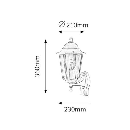 8216 Velence kült fali felE27 60WfehIP43 mozg
