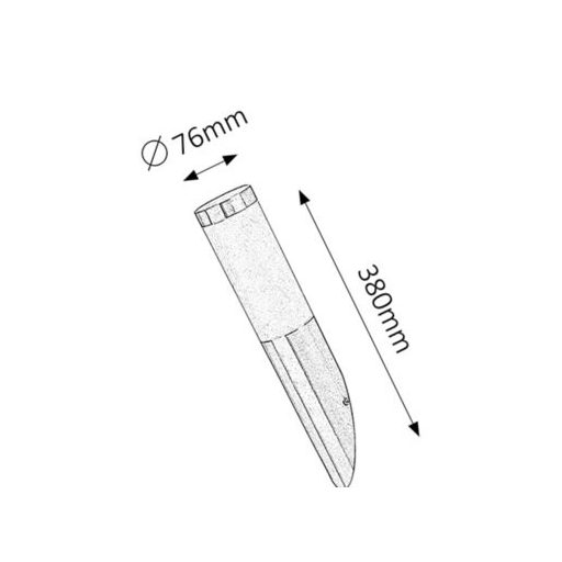 8261 Inox torch kült fali döntöttE27 25W IP44