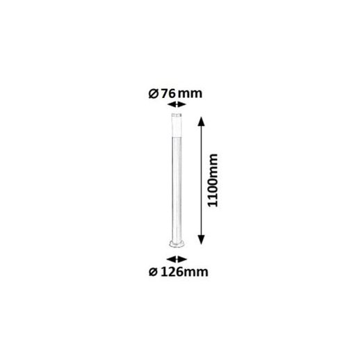 8265 Inox torch kült álló 1,1m E27 25W IP44
