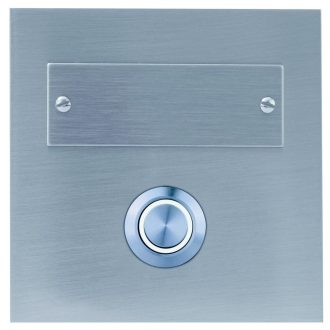   Csengő nyomógomb névtáblával 1-es négyzet acél LED világítással