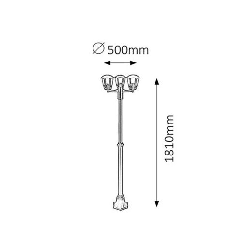 8569 Marseille kült kandelláber E27 3*60W fek