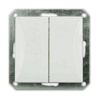 8704H OPAL dupla váltókapcsoló keret nélkül, fehér