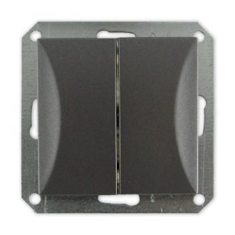 8717H OPAL dupla váltókapcsoló keret nélkül, grafit