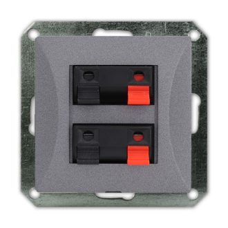 8760H OPAL dupla hangszóró aljzat keret nélkül, grafit