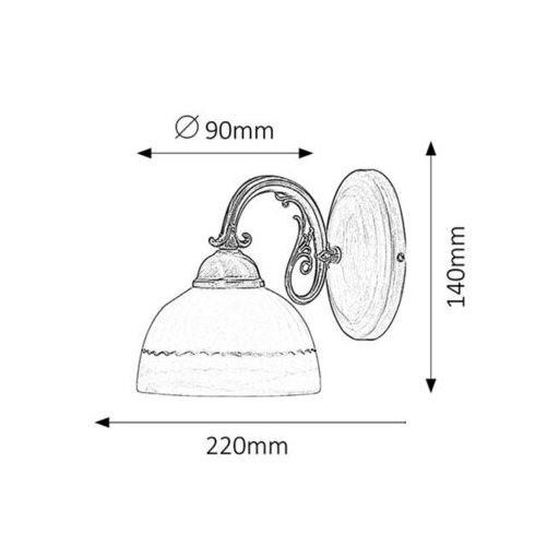 8811 Flossi falikar E27 40W bronz