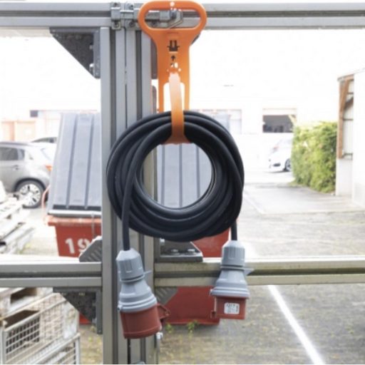 Kábel tartó,narancssárga max 30m kábelhez 10kg