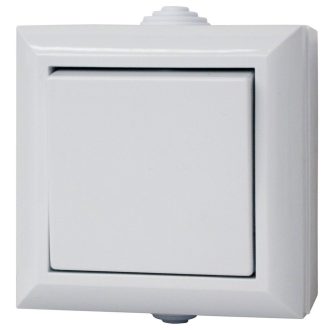   9560H BUSINESS LINE IP54 váltókapcsoló, falon kívüli, fehér,230V, 10A