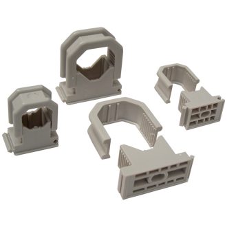   Kábel- és csőrögzítő, sorolható, szürked=10-18mm, PA6.6